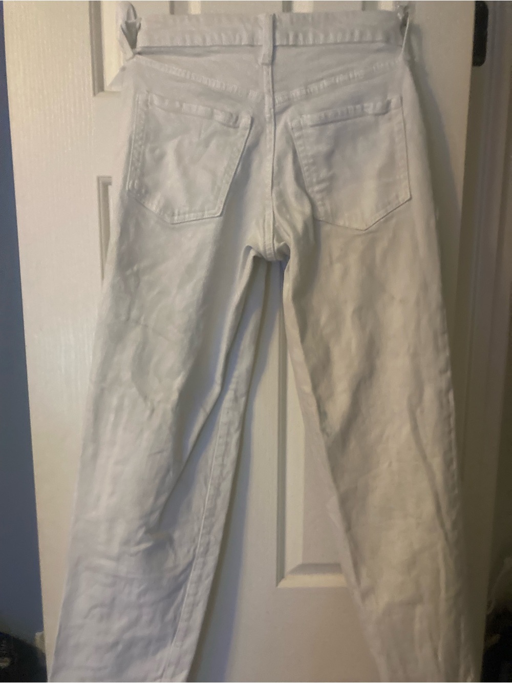 Women’s White Straight-Leg Jeans